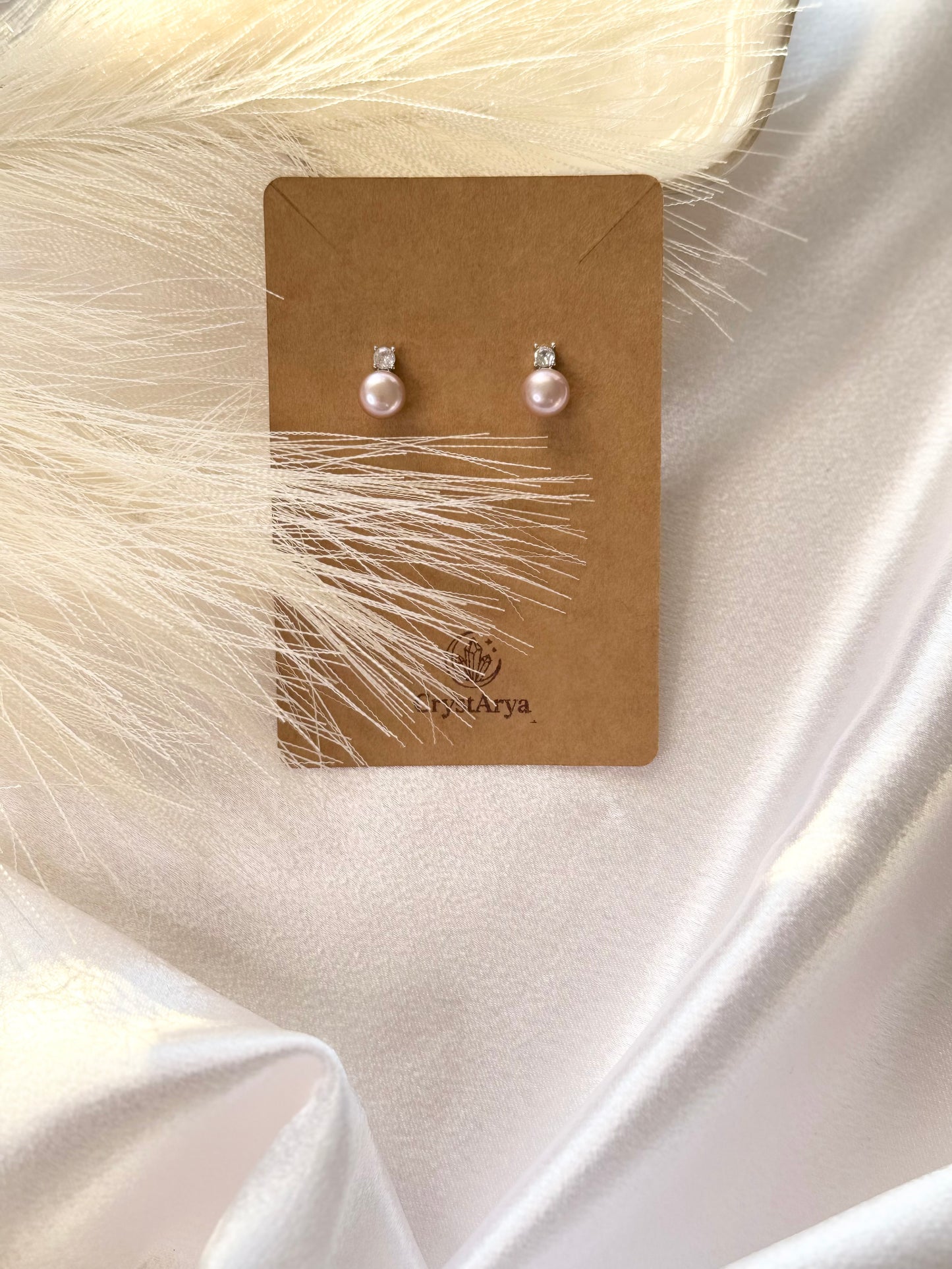 Pearl Dew Studs – Purple