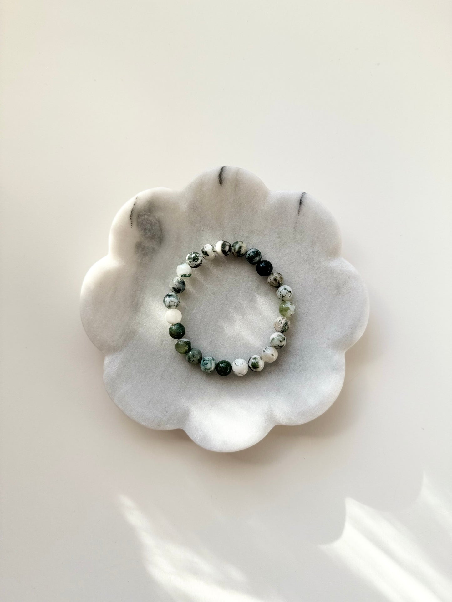 Moss Agate Crystal Bracelet