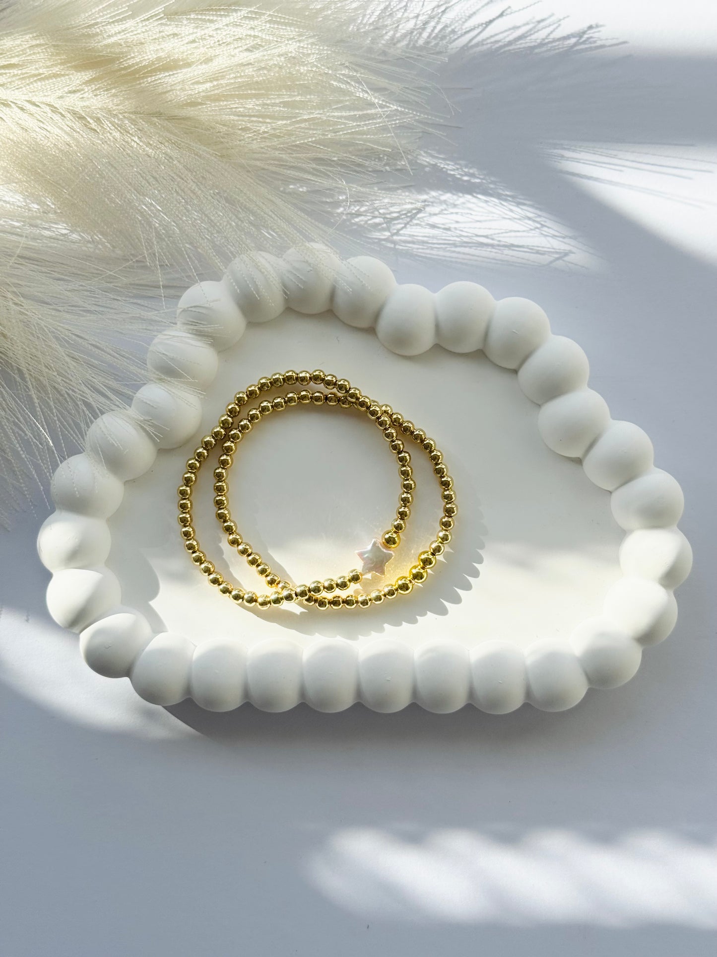 Starlit Pearl Bead Bracelet