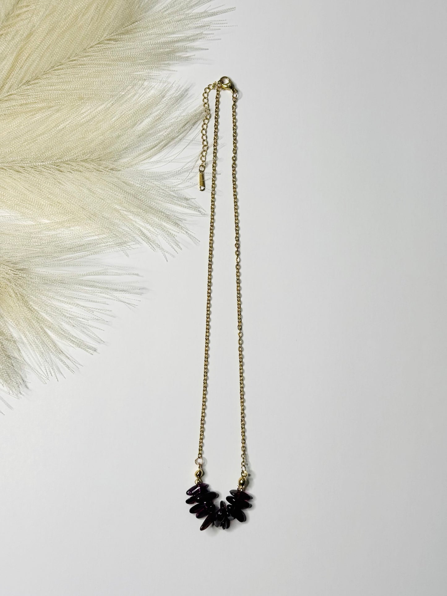 Garnet Arc Necklace