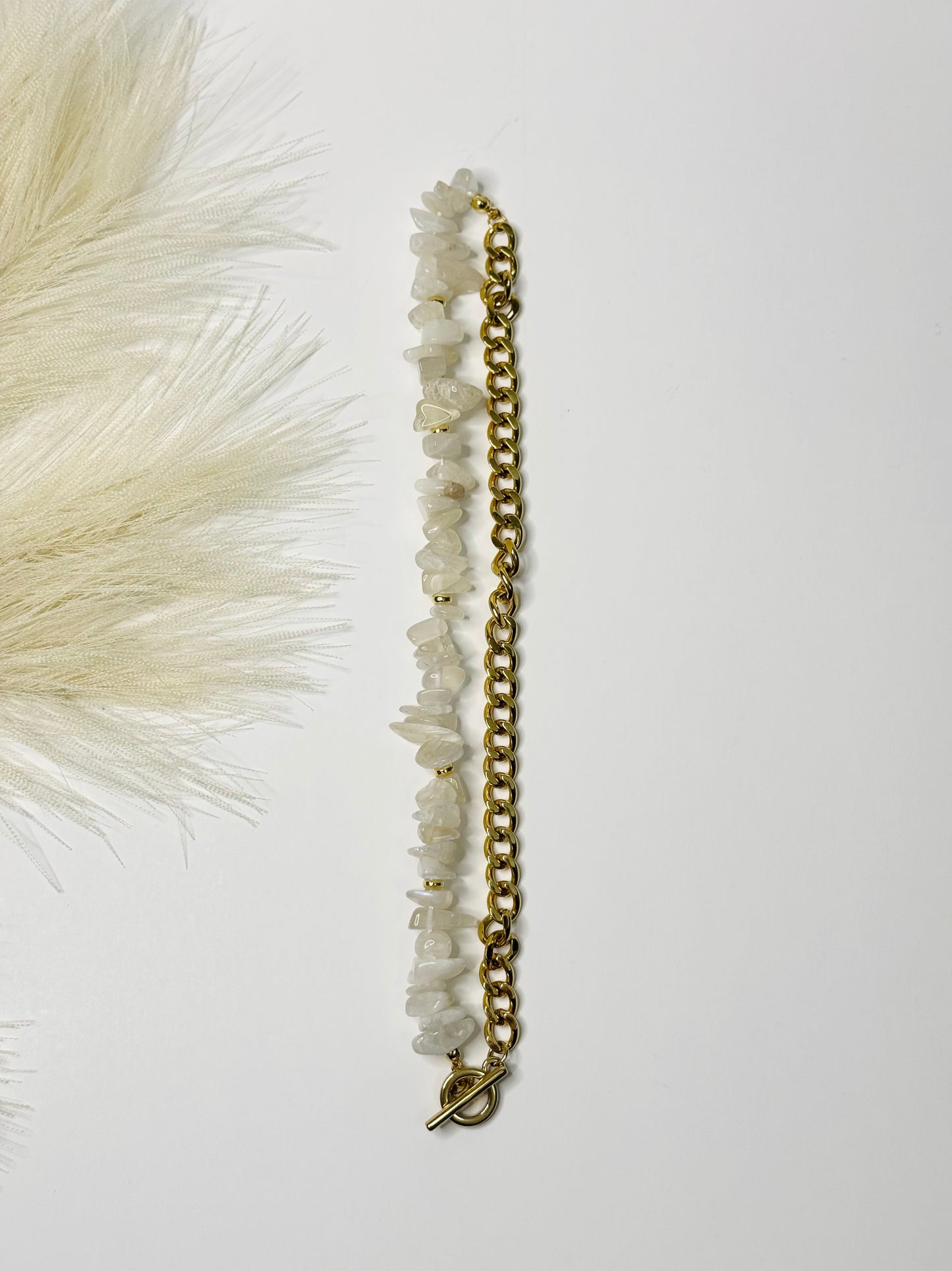 Moonstone Line Necklace
