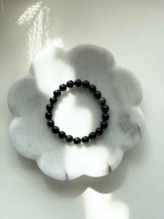 Gold Obsidian Protection Bracelet