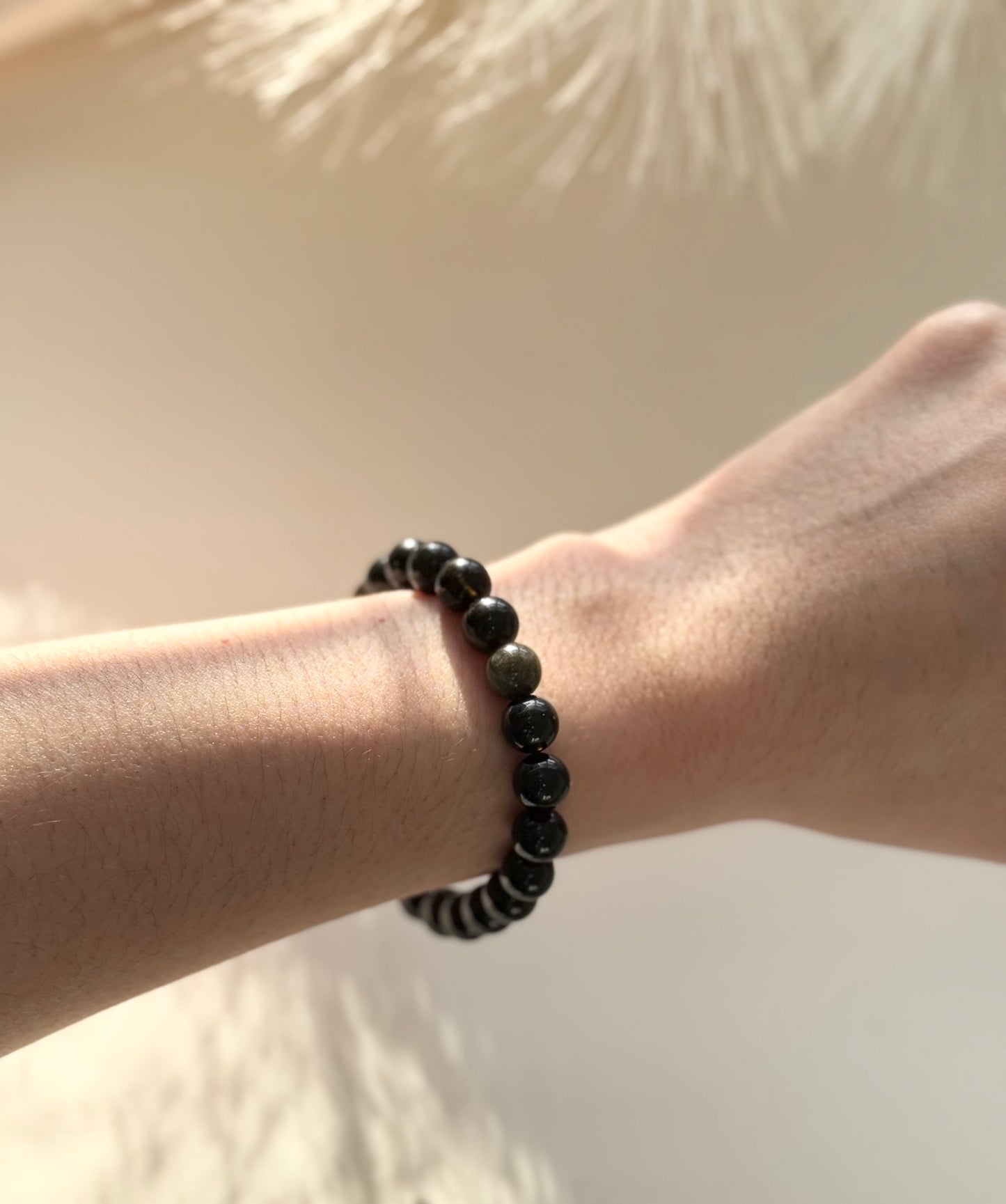 Gold Obsidian Protection Bracelet