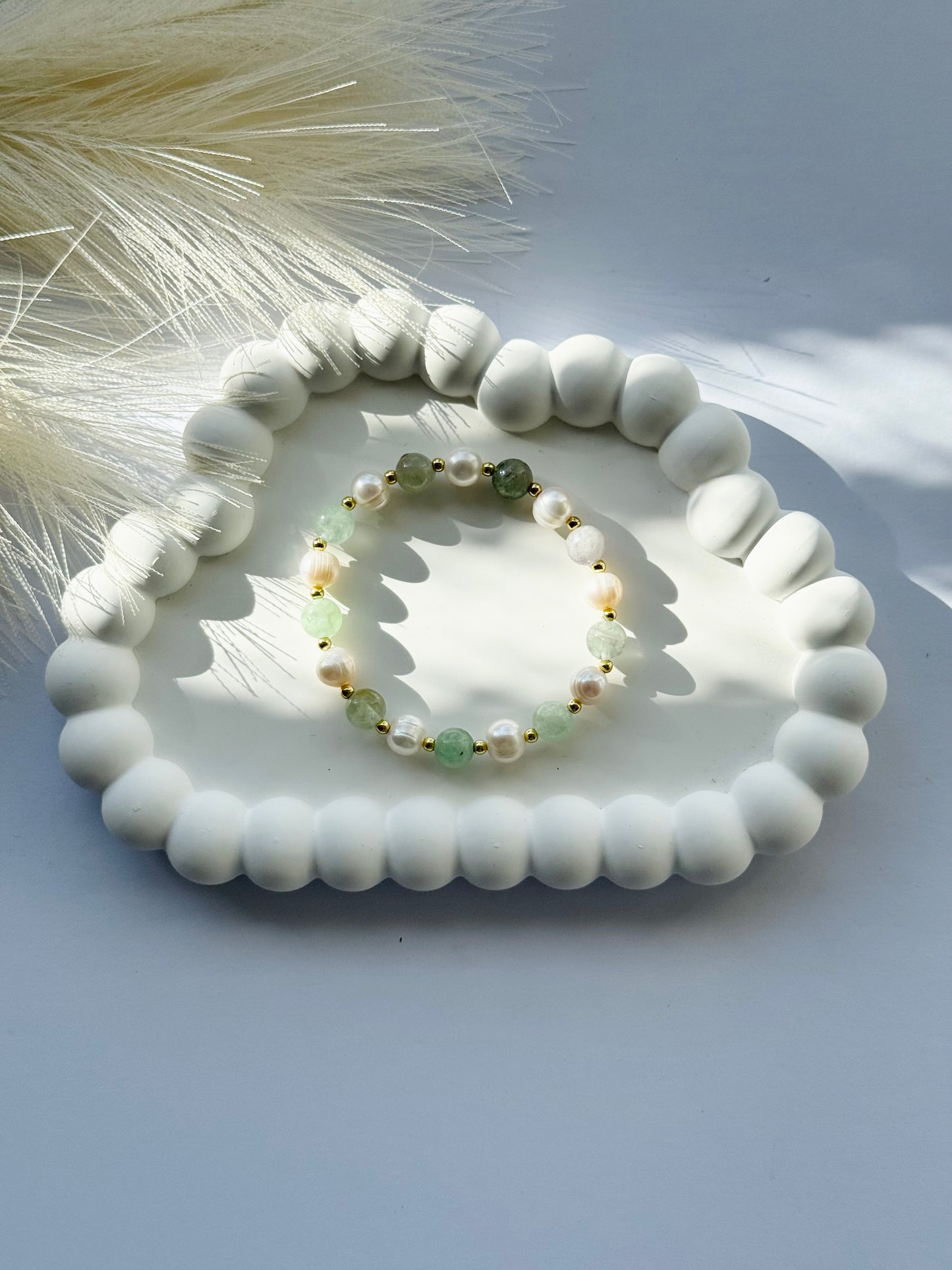 Fluorite & Pearl Bracelet