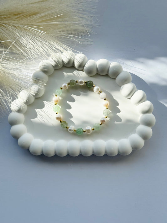 Fluorite & Pearl Bracelet